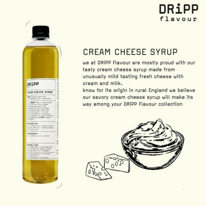 

DRIPP CREAM CHEESE SYRUP - SIRUP KEJU KRIM 760 ML
