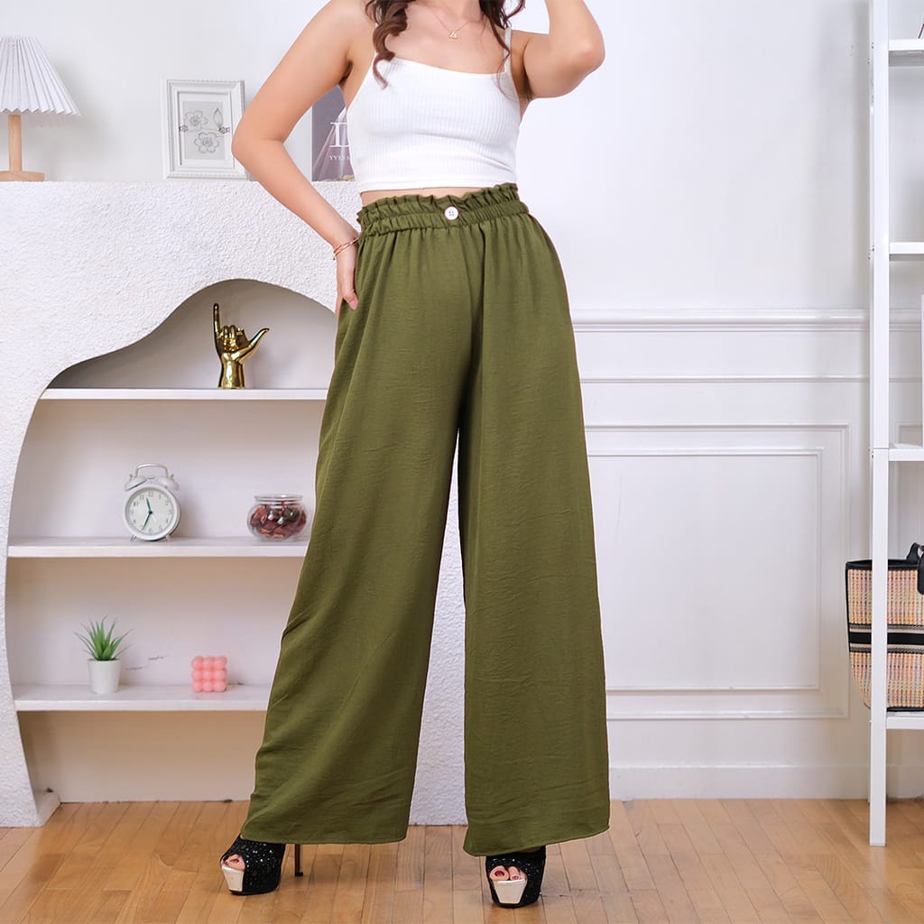 CRINKLE AIRFLOW LOOSE PANTS VARIASI KANCING XR COLECTION KULOT CRINKLE AIRFLOW HIGHWAIST jumbo premium