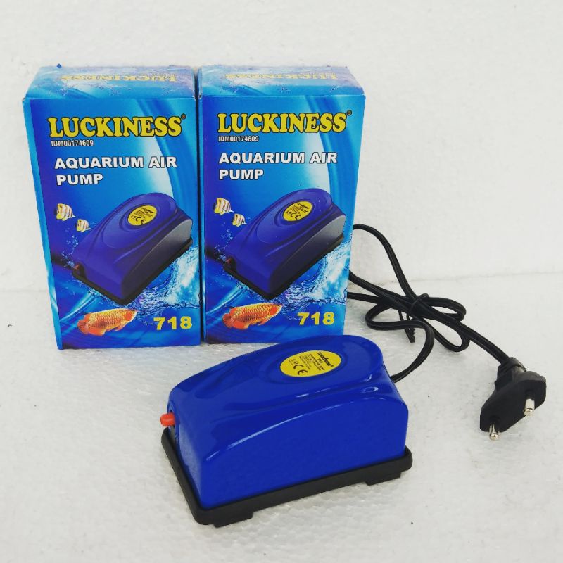 Mesin Aerator 1 lubang LUCKINESS 718 airpump aquarium air pump akuarium mesin gelembung udara