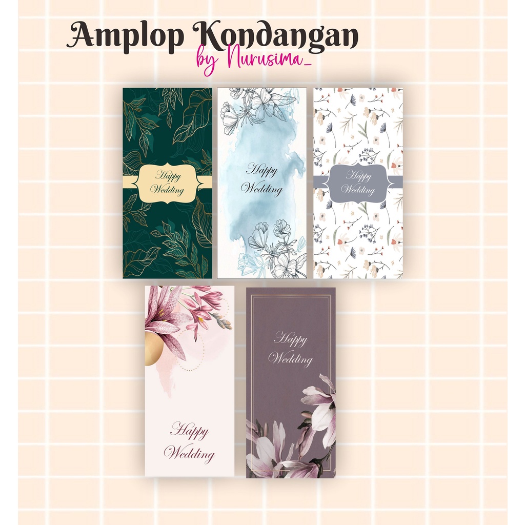 

12pcs amplop kondangan custom tambah nama / amplop wedding / amplop nikah