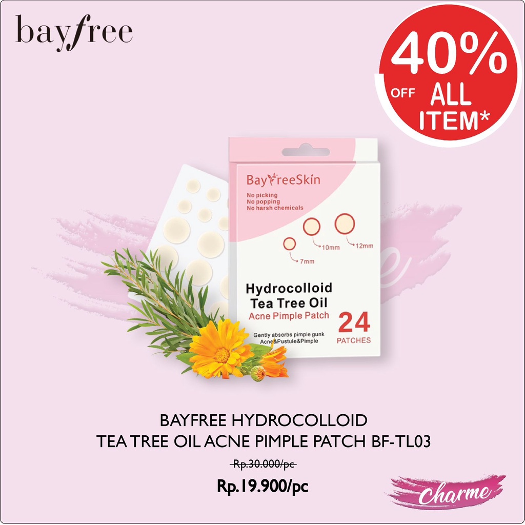 (READY &amp; ORI) BAYFREE Hydrocolloid Tea Tree Oil Acne Pimple Patch BF-TL03