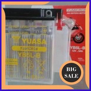 suku cadang Aki motor Yamaha Vega ZR Yuasa YB5L-B aki basah 2674N23