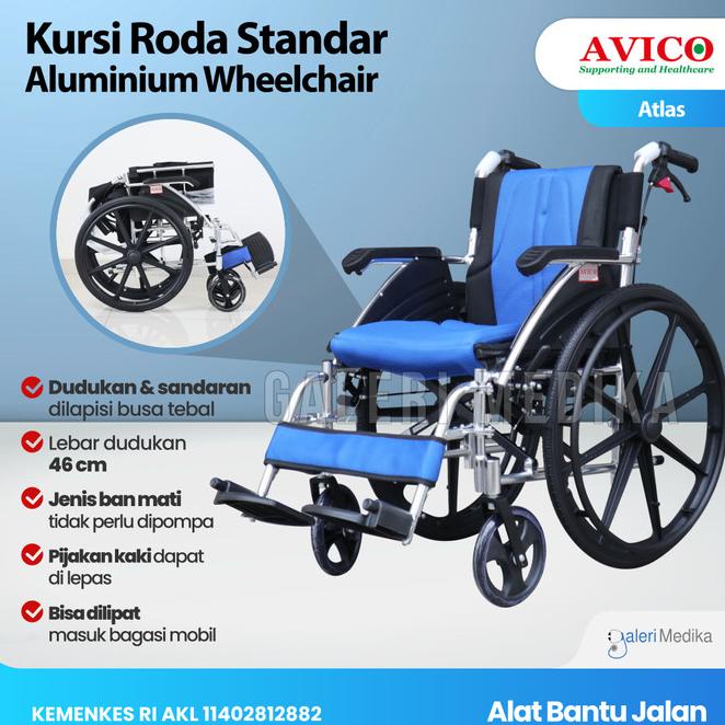 Kursi Roda Avico Atlas Deluxe - Kursi Roda Alumunium