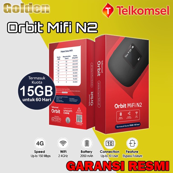 Telkomsel ORBIT Mifi N2 Bonus data Kuota HKM-M22 Modem Mifi Wifi Resmi asli