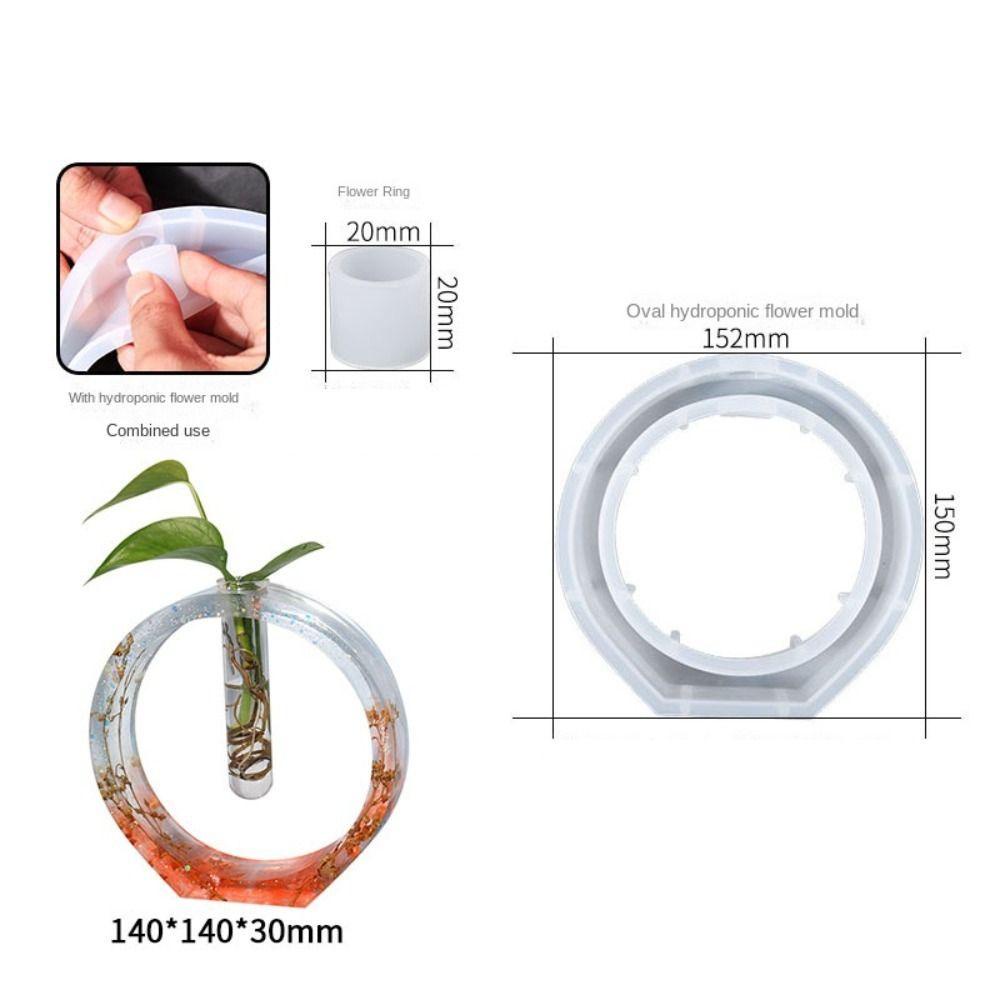 Solighter Vas Bunga Cetakan Silikon DIY Membuat Perhiasan Alat Casting Resin Kerajinan Epoxy Resin Mold