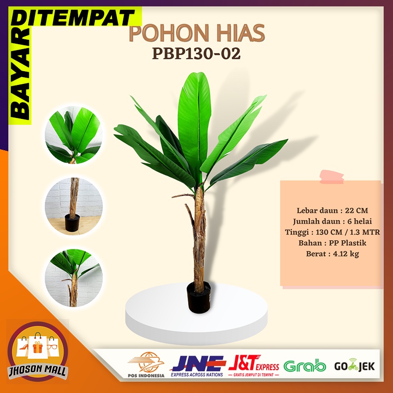 JM Pohon Hias Plastik Dekorasi / Pohon Hias Tinggi 1,3 Meter / Tanaman Hias Dekor Ruangan Tanaman Hi