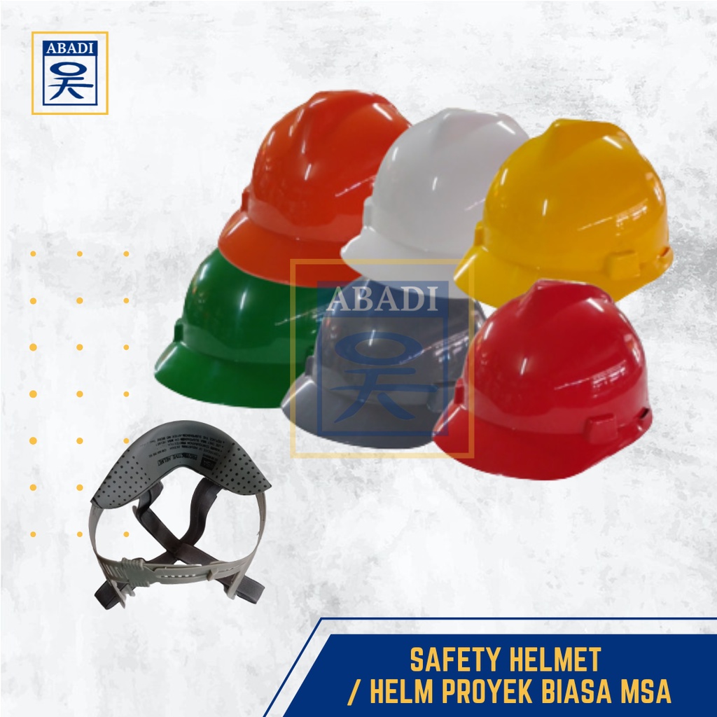 Jual SAFETY HELMET / HELM PROYEK BIASA MSA | Shopee Indonesia