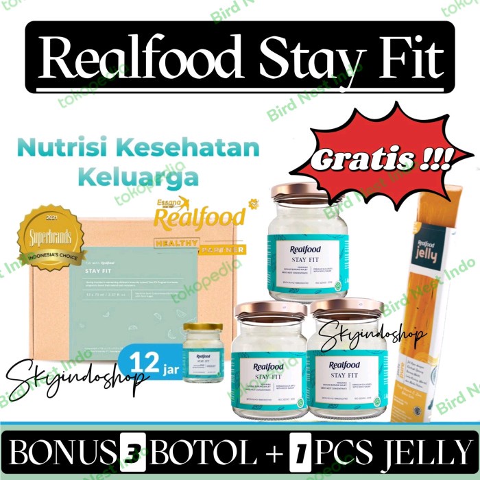 

Realfood Stayfit ( p.12 jar ) minuman sarang burung walet