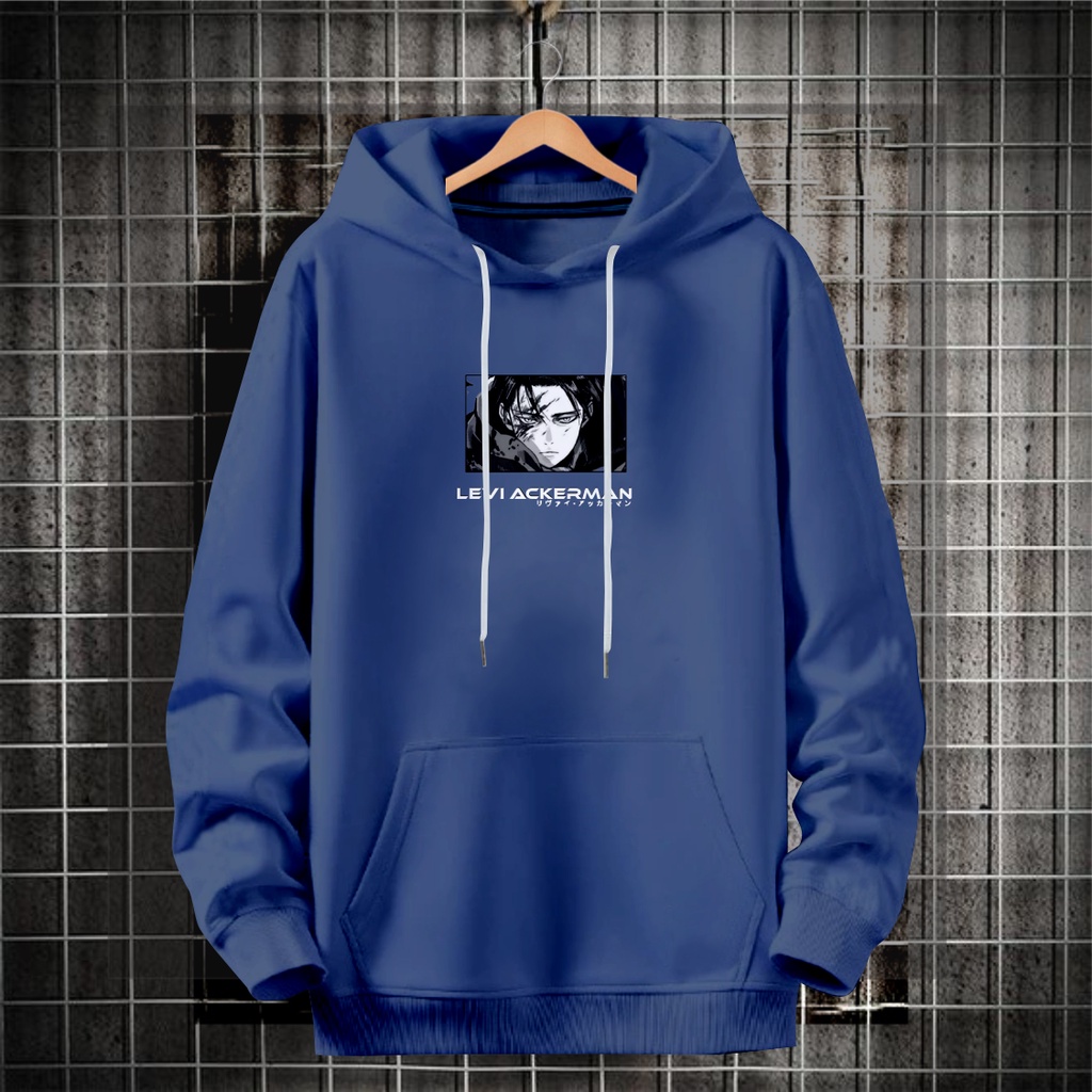 Sweater hoodie ANIME pria wanita kekinian levi ackerman / hoodie anime terbaru