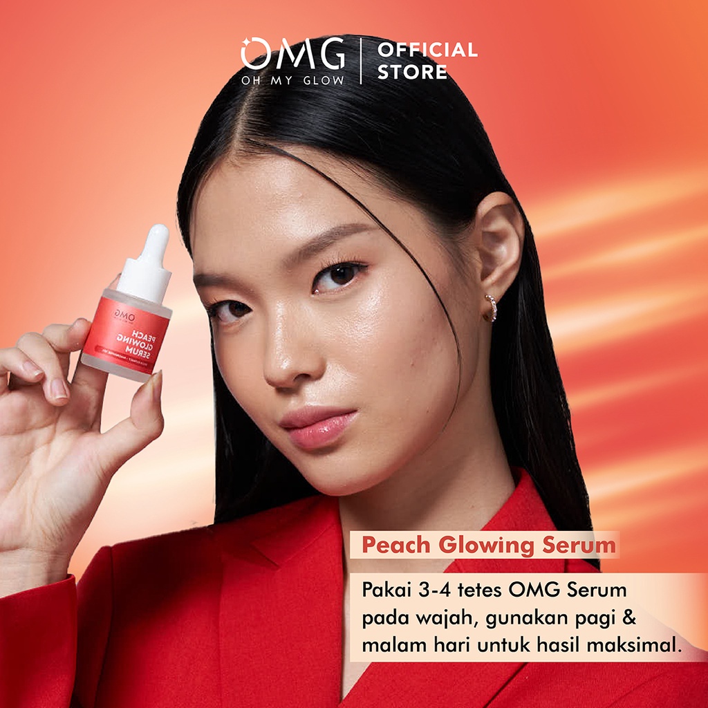 Bisa COD OMG OH MY GLOW Peach Glowing Serum 20 ml - Serum Pencerah untuk Kulit Sehat &amp; Glowing Rumah Cantik 354 MEDAN