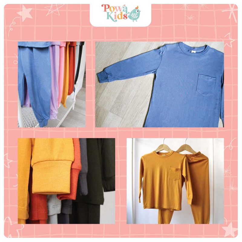 Powa Kids Fuwa Longsleeve Set | Baju Setelan Anak