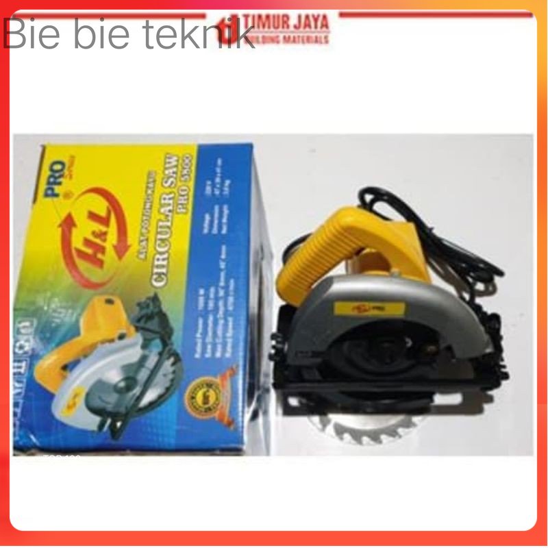 mesin circularsaw / mesin gergaji kayu 7inch merek h&l pro 5800 . Bie bie Teknik