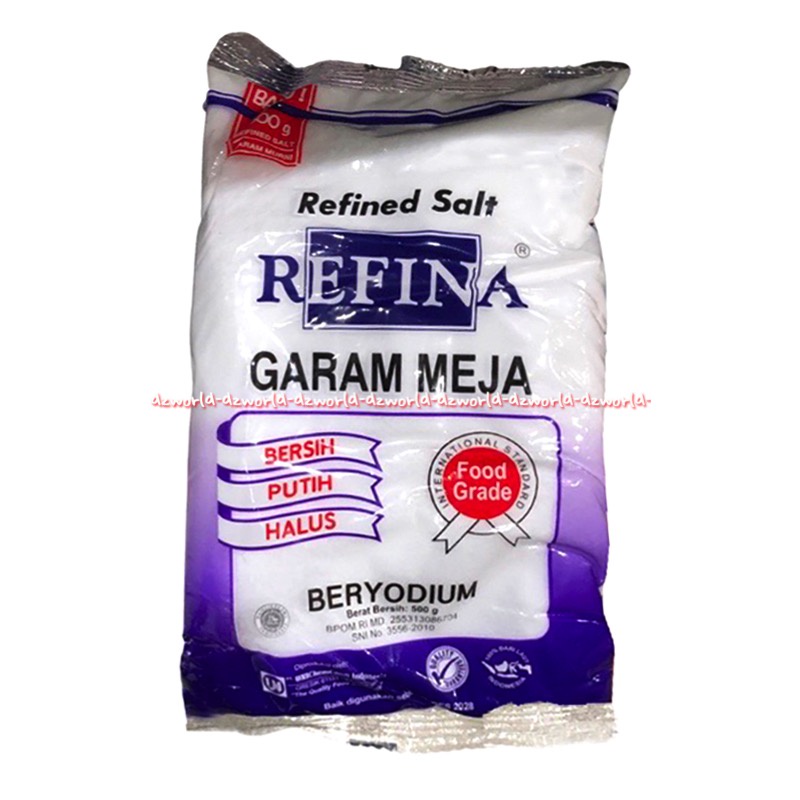 

Refined Salt 500gr Refina Garam Meja Beryodium Garam Dapur Yodium Kemasan Pouch Halus Refin GaramYodium Sea Salt Salted Table Salt Seasalt