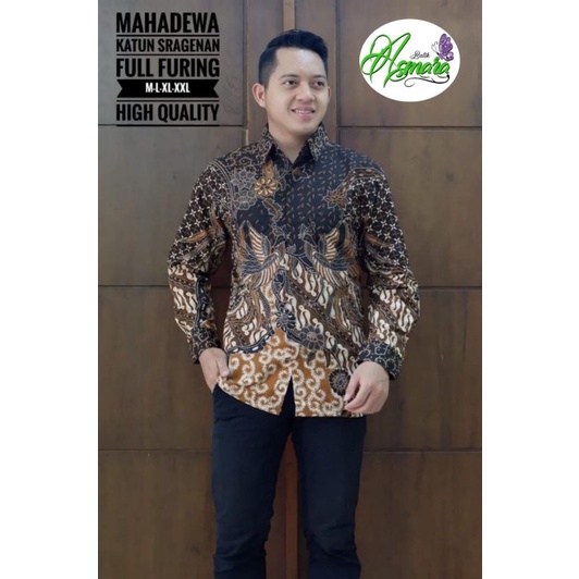 Kemeja Batik Pria MAHADEWA Batik Solo FULL FURING