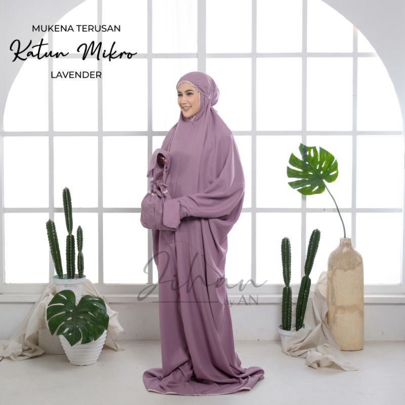 Jihan Mukena Polos Terusan Jumbo/ Mukena Lajur Polos Dewasa