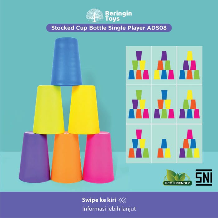Mainan Edukasi-Stocked Cup Bottle / Stacking Cup / Mainan Susun Gelas