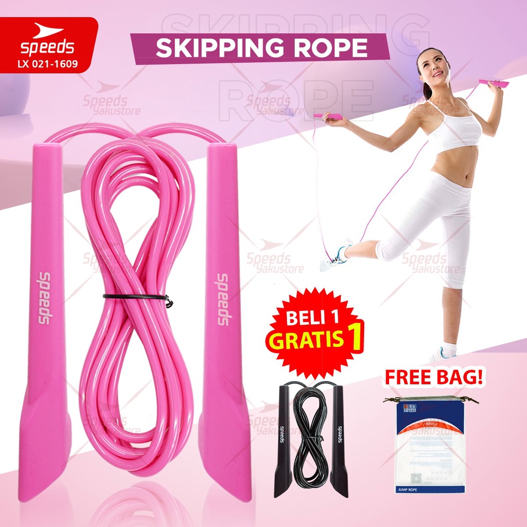SPEEDS Lompat Tali Olahraga Skipping Olahraga Jump Rope Original 021-1609
