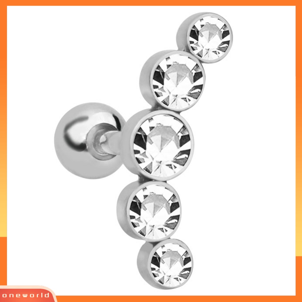 {oneworld} Ear Stud Fashion Desain Unik Metal Elegan Klip Telinga Untuk Outdoor