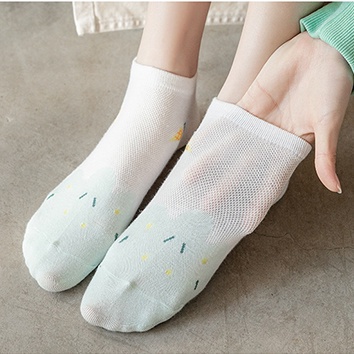 ⭐️𝐈𝐇𝐒 𝟕𝟔𝟖 𝐋𝐚𝐦𝐩𝐮𝐧𝐠⭐️Kaos Kaki Wanita Motif Ice Cream Kaos Kaki Es Krim Japanese Fashion Import