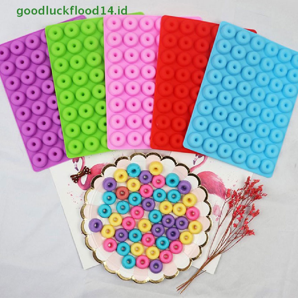 [GOOGFOUR] 48-rongga Fancy Doughnut Chocolate Pan Silicone Mold Alat Cetakan Kue [TOP]