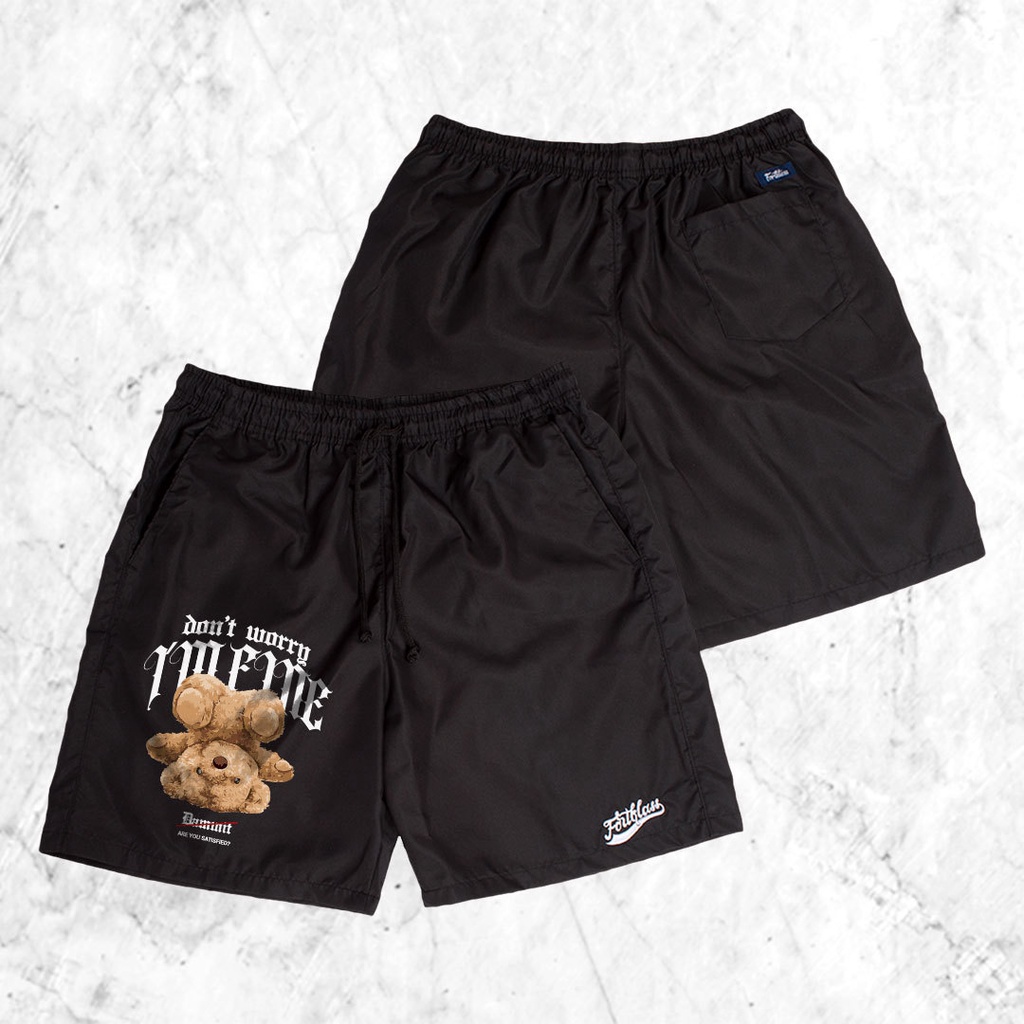 HIPNOP Celana Pendek Fine Fortklass Parasut Olahraga Pria Wanita Running Gym Sport Kolor Parasut Sablon