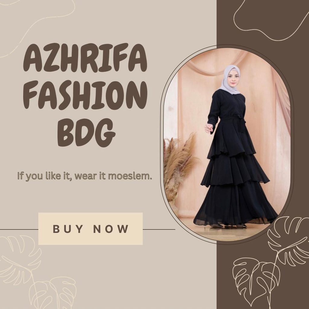 (Promo) Fashion Dress Muslim Wanita Gamis Kenza Long Dress Grosir Populer Muslimah