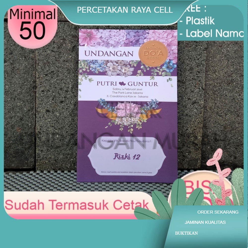 

Undangan Pernikahan Rustik Elegan Unik Desain Terbaru Rizki 12 Sudah Cetak Harga Murah