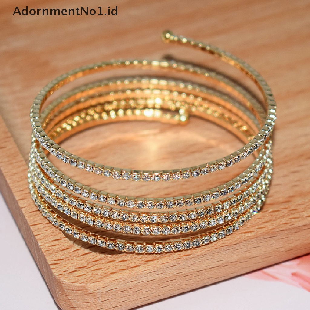 [AdornmentNo1] Gelang Mutiara Imitasi Multilayer Stretchable Pearl Bracelet Gelang Mutiara Untuk Wanita Hadiah Perhiasan Pengantin [ID]