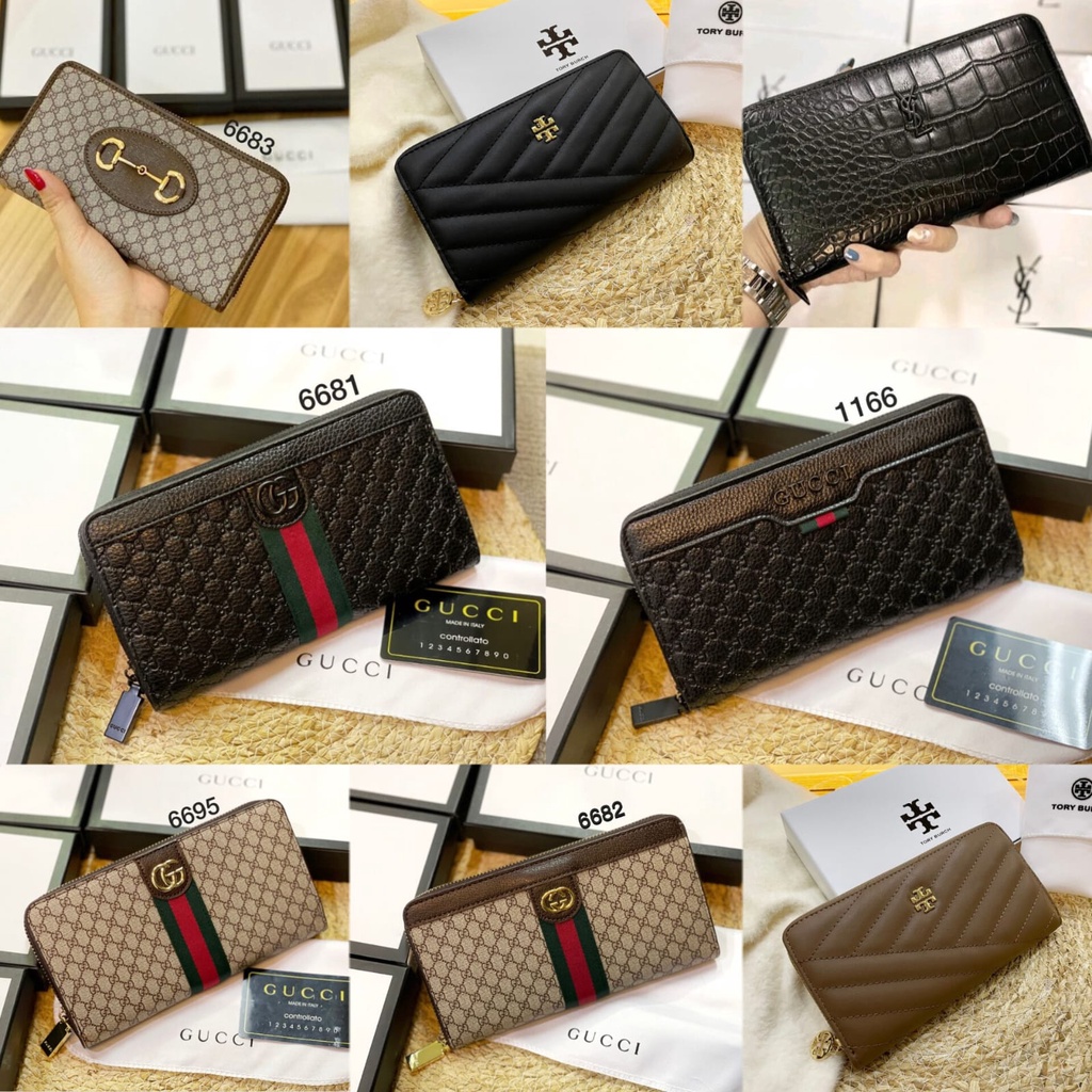 Dompet panjang 1 sleting wanita import Free box 668