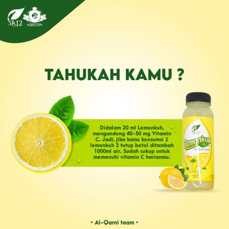 

LEMONKUH SR12 [SARI BUAH LEMON ASLI] MINUMAN DAYA TAHAN TUBUH & DIET