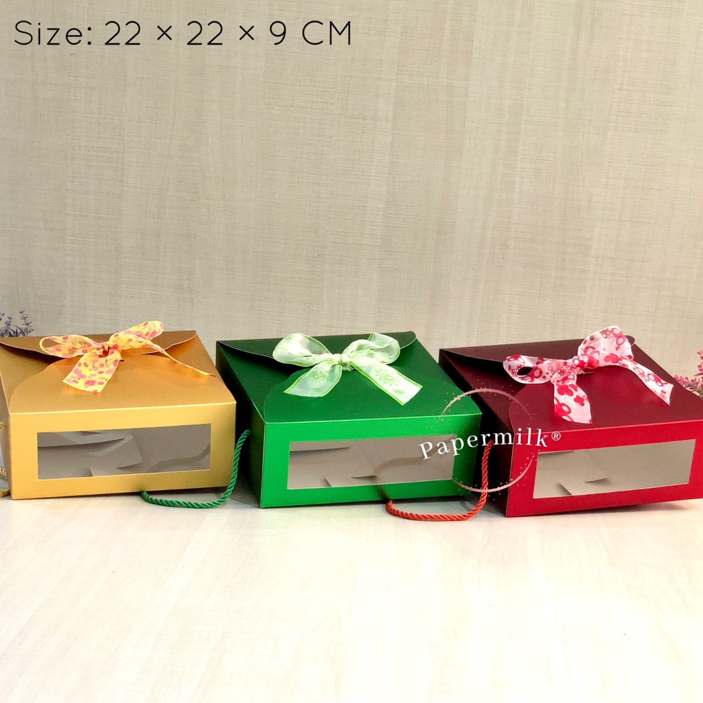 

Kotak Lipat Papermilk, BOP 22.9 Mika, Box Kue Lapis