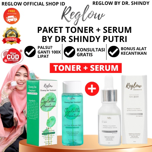 Paket Reglow Serum Toner Micellarwater Skincare dr Sindy Original Official Store