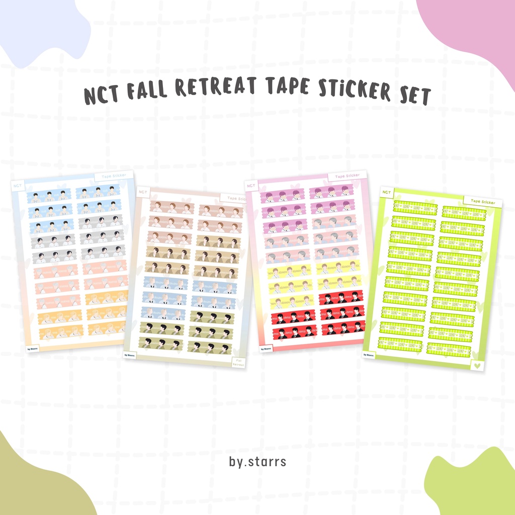 

NCT Fall Retreat Colorful Tape Sticker