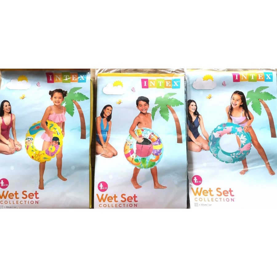 INTEX 59242 Ban Renang Anak 61cm Pelampung OceanReef Transparent Ring