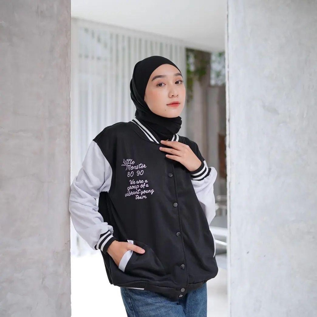 Jaket Sweater Baseball bisa untuk pria/wanita size L XXL