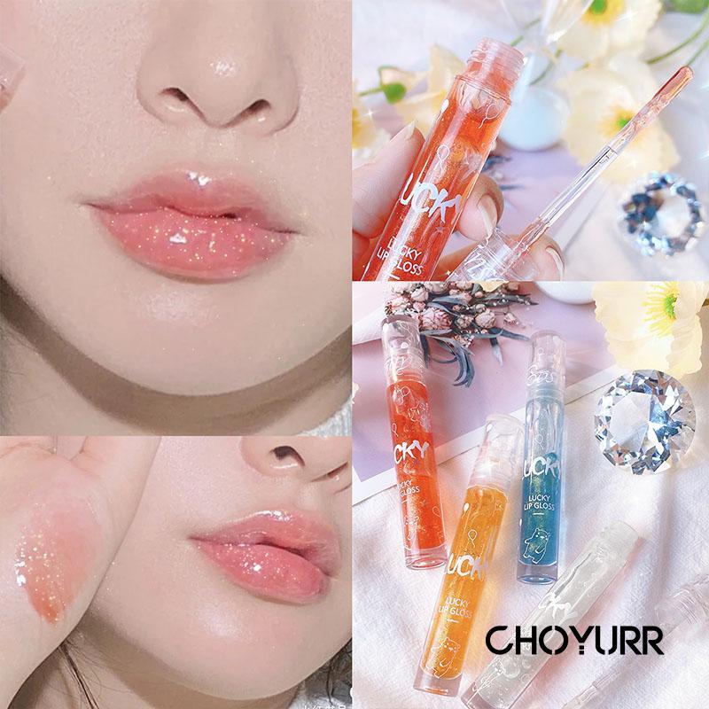 【COD】Lip Glass Glittering Light Lip Liquid Moisturize Non Greasy Lip Gloss Transparan Glossy Lipstick Korean Import-CH
