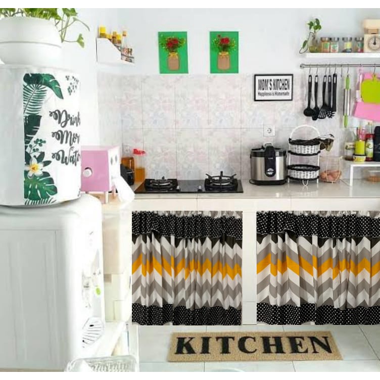 Kolong Dapur Minimalis /Gorden kolong dapur | tirai dapur | kolong dapur minimalis