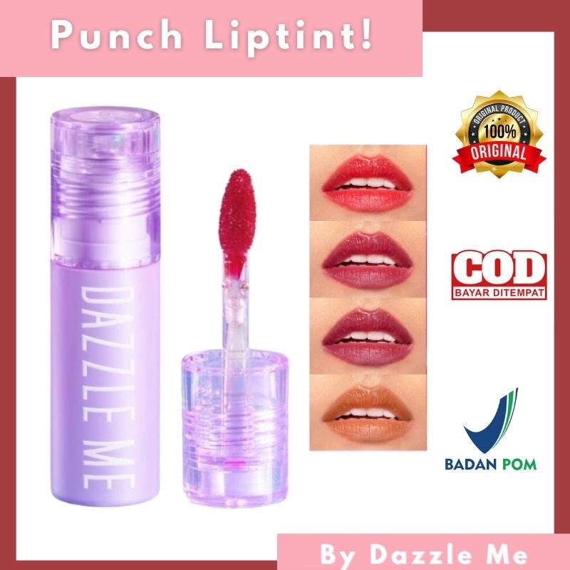 DAZZLE ME Juicy Punch! Lip Tint | Matte 7 Colors Super Stay Liptint Longlasting 12 jam Nourish Lip Stain