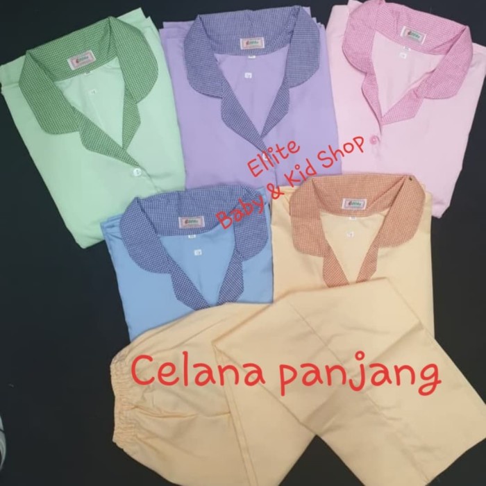 baju suster BAJU SERAGAM SUSTER JUMBO UK XXXL (BAJU PENDEK + CELANA PANJANG - Hijau(A1K6) Best Selle
