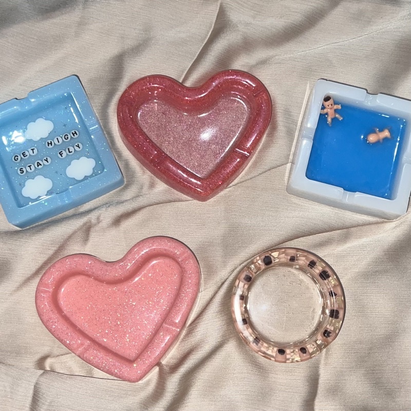 SQUARE &amp; LOVE AshTray Asbak Aesthetic / hiasan rumah