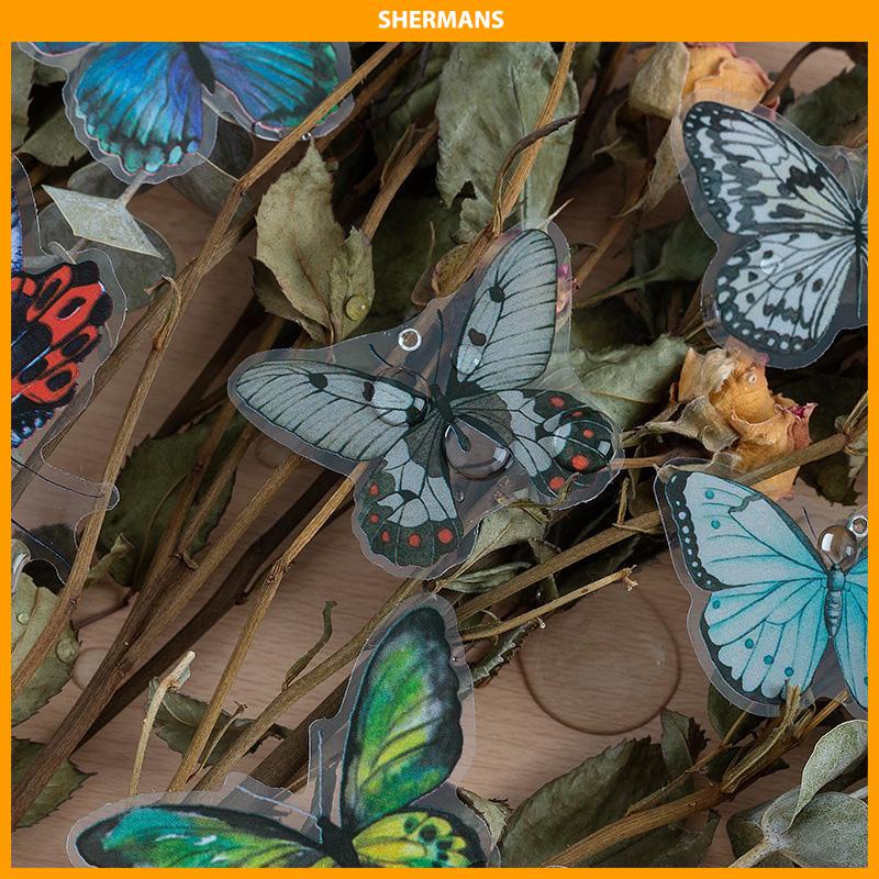 

[Ready Stock❤️]Ragam Seri Kupu-kupu Stiker Scrapbook DIY PVC Tahan Air Lucu Stiker Anak-anak sherman