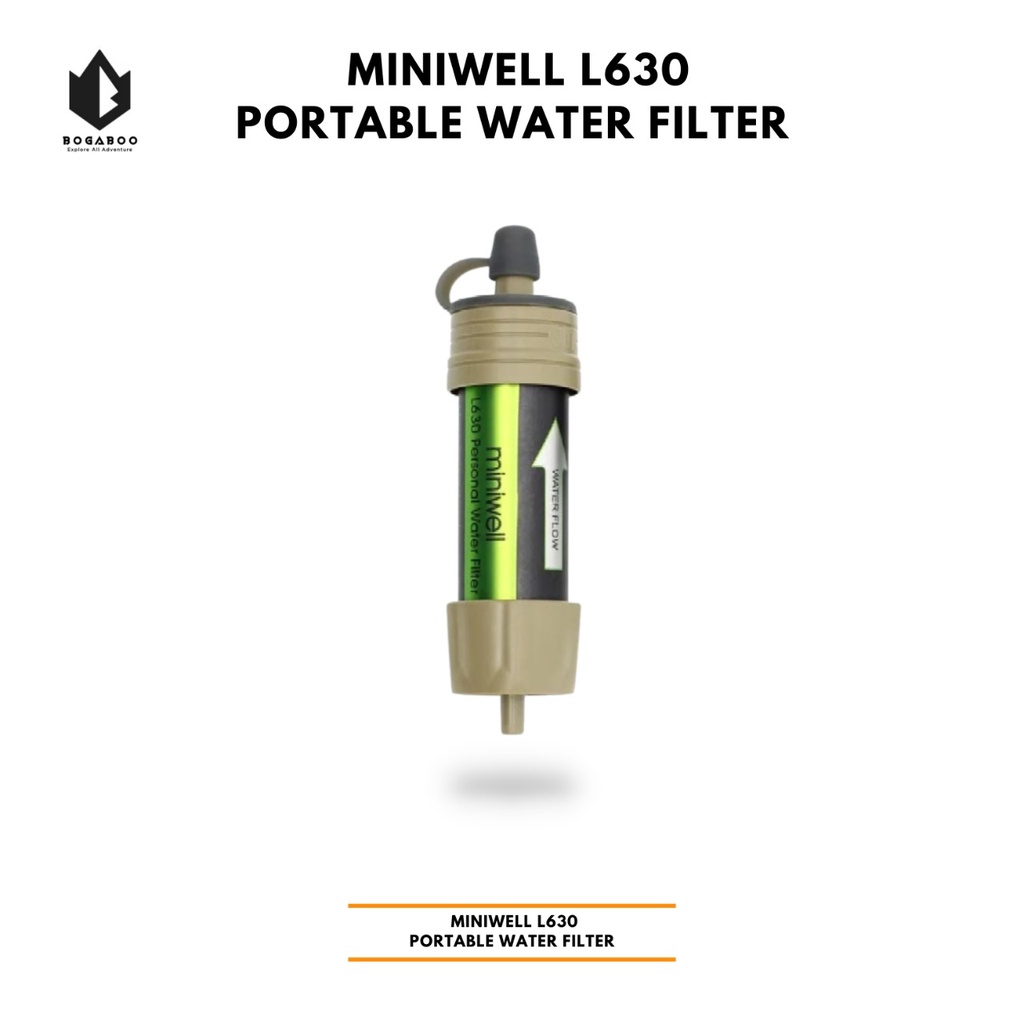 Portable Water Filter Miniwell L630 Personal Straw Air Purifier Survival Kit Outdoor -  Penjernih Air - Saringan Air Minum