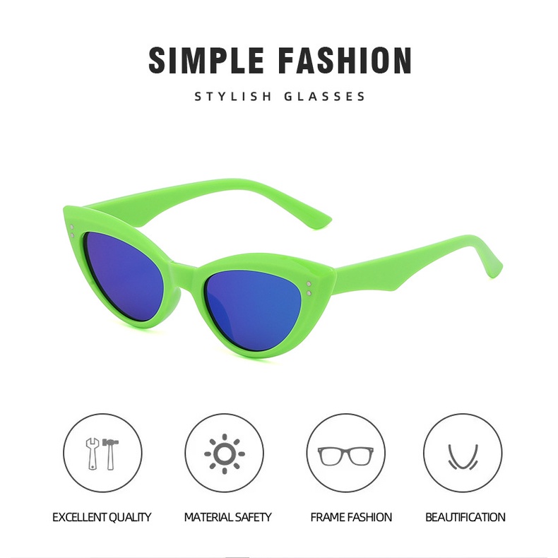 Aesthetic Shades Sunglasses UV400 Untuk Wanita/Pria Eyeglasses Colour