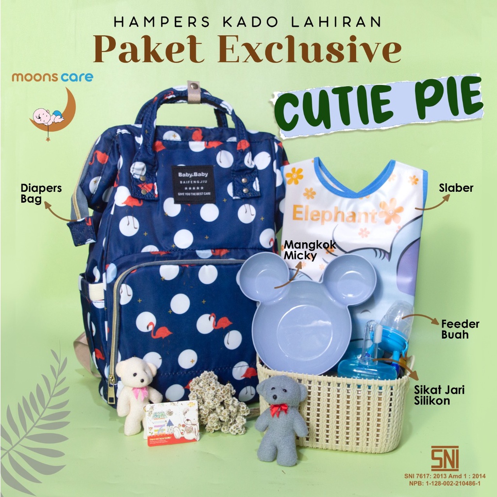 moons care Hampers Tas Ibu dan Anak Traveling Exclusive Hampers Bayi Peralatan Makan set hadiah Pake
