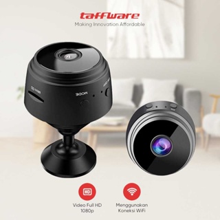 [KIRIMHARIINI] - Taffware Mini WiFi IP Camera CCTV Wide Angle Nightvision 1080P - A9NV - Black