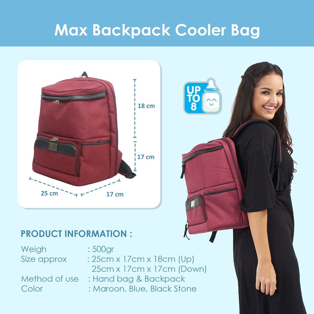 Natural Moms Backpack Max Cooler Bag - Tas Penyimpan ASI