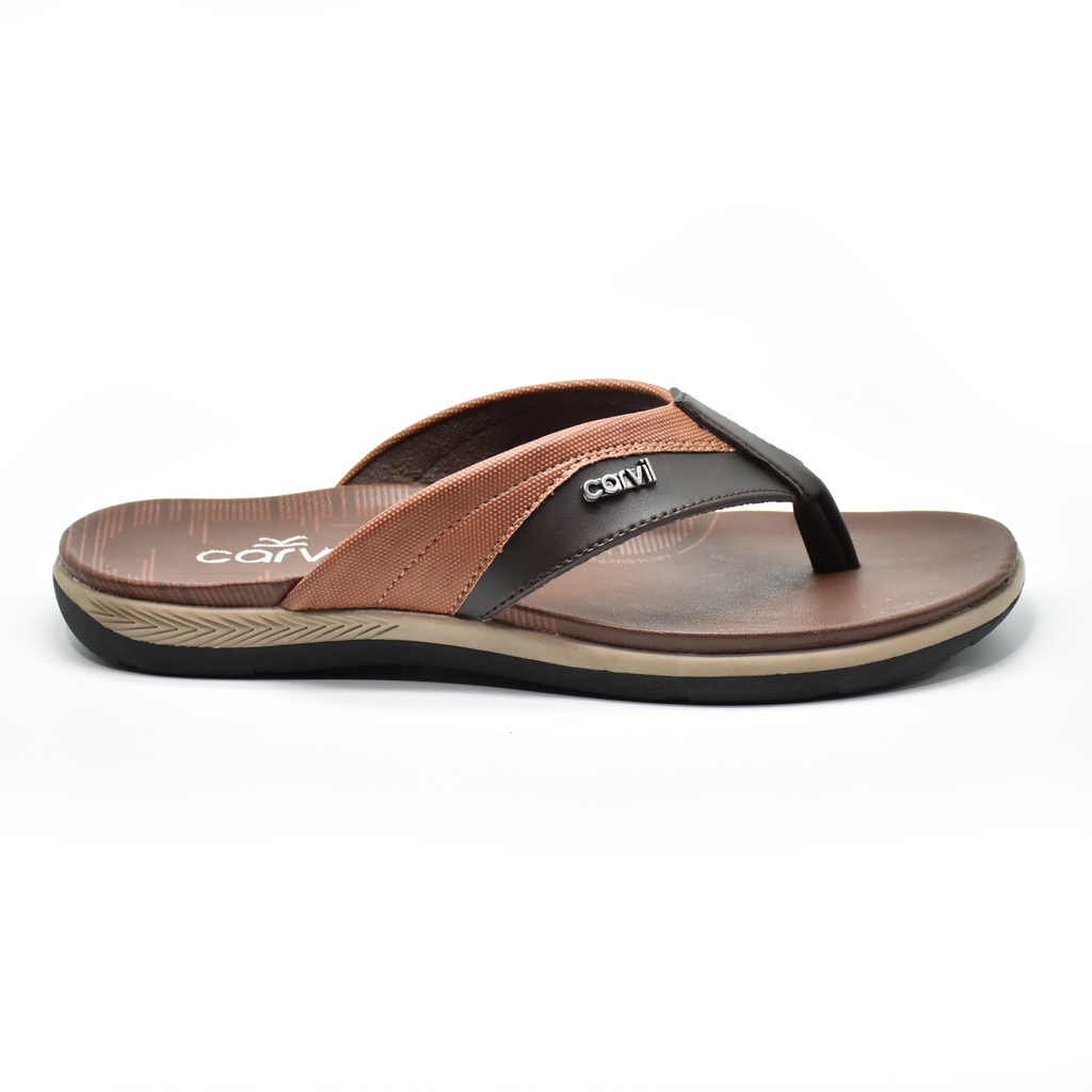 Carvil Adriano 01 M Sandal Jepit Casual Pria Dark Brown _A41