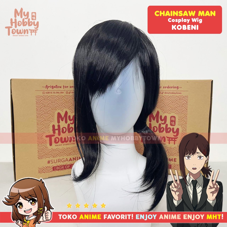 Wig Rambut Palsu Cosplay Anime Chainsaw Man : Kobeni