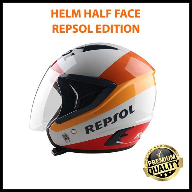 Helm Half Face Repsol Sni Edisi Repsol Dewasa