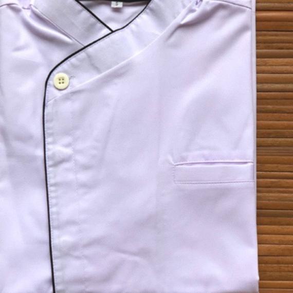 ZAF370 Chef Jacket / Baju Koki Putih Lengan Pendek Buttonless |